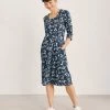 Seasalt Cornwall Dresses Organic Cotton Floral Midi Skater Dress