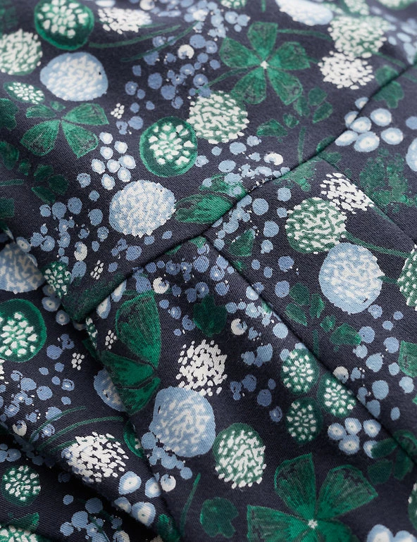 Seasalt Cornwall Dresses Organic Cotton Floral Midi Skater Dress - Image 6