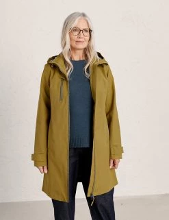 Seasalt Cornwall Coats & Jackets Cotton Rich Waterproof Hooded Raincoat