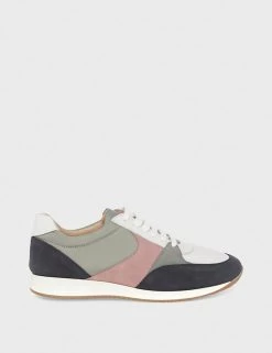 HOBBS Leather Lace Up Colour Block Trainers