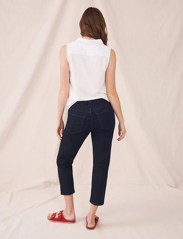 White Stuff Straight Leg Cropped Jeans - Image 5