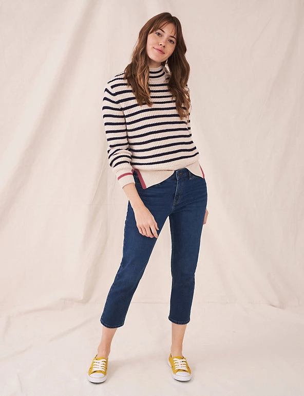 White Stuff Straight Leg Cropped Jeans - Image 13