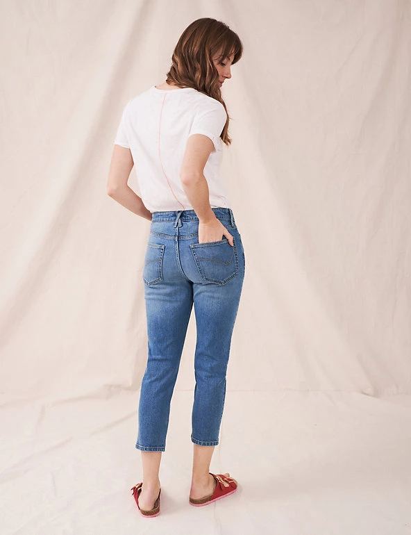 White Stuff Straight Leg Cropped Jeans - Image 11