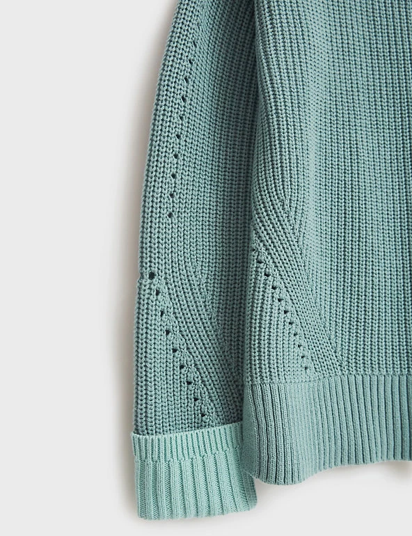 White Stuff Jumpers Pure Organic Cotton Pointelle Jumper - Image 6