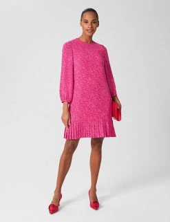 HOBBS Dresses Printed Blouson Sleeve Shift Dress