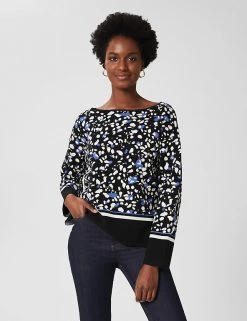 HOBBS Jumpers Animal Print Slash Neck Jumper