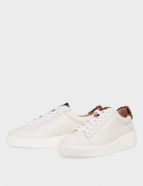 HOBBS Leather Leopard Print Chunky Trainers - Image 2