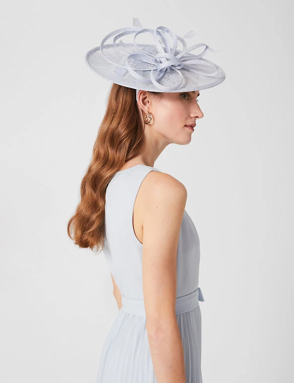 HOBBS Hats Straw Ribbon Detail Disc Fascinator - Image 3