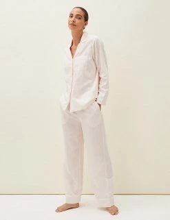 Phase Eight Pyjamas Pure Cotton Striped Pyjama Set