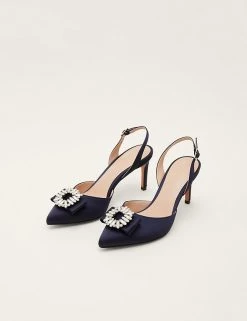 Phase Eight Satin Stiletto Heel Slingback Shoes