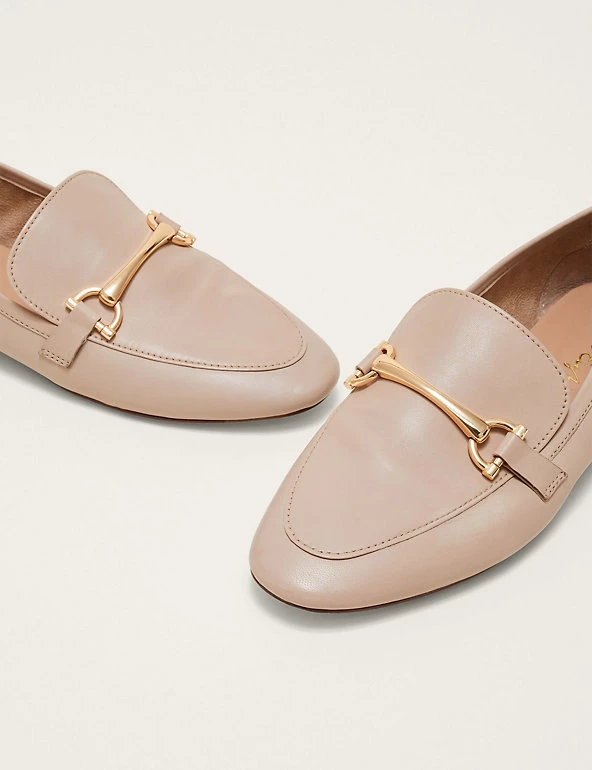 Phase Eight Shoes Leather Bar Flat Mules - Image 4