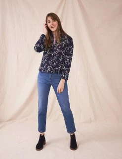 White Stuff Coats & Jackets Pure Cotton Floral Collarless Puffer Jacket