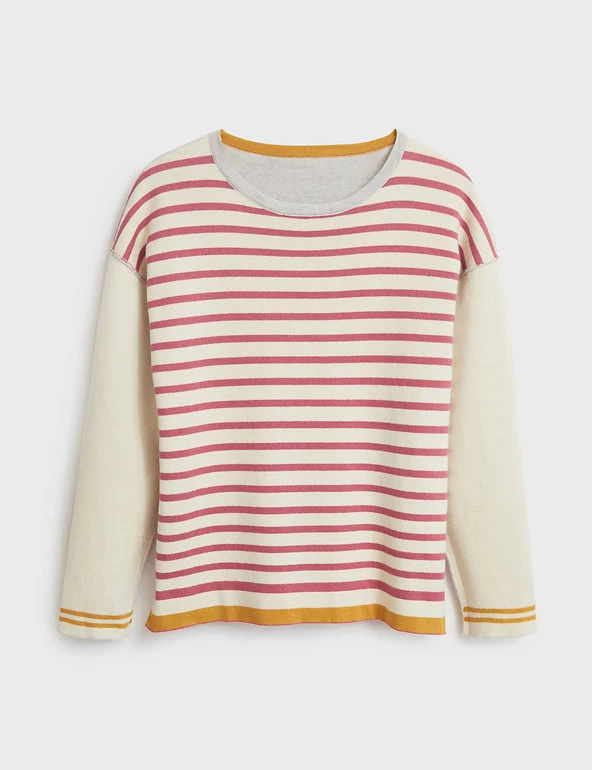 White Stuff Jumpers Cotton Rich Reversible Jumper - Image 5