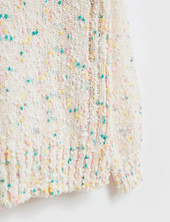 White Stuff Jumpers Cotton Rich Textured Crew Neck Jumper - Image 5