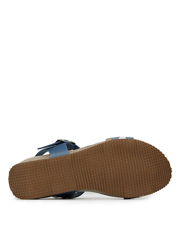 Celtic & Co. Suede Strappy Wedge Platform Sandals - Image 6