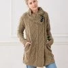 Celtic & Co. Cardigans Pure Wool Cable Knit Longline Cardigan