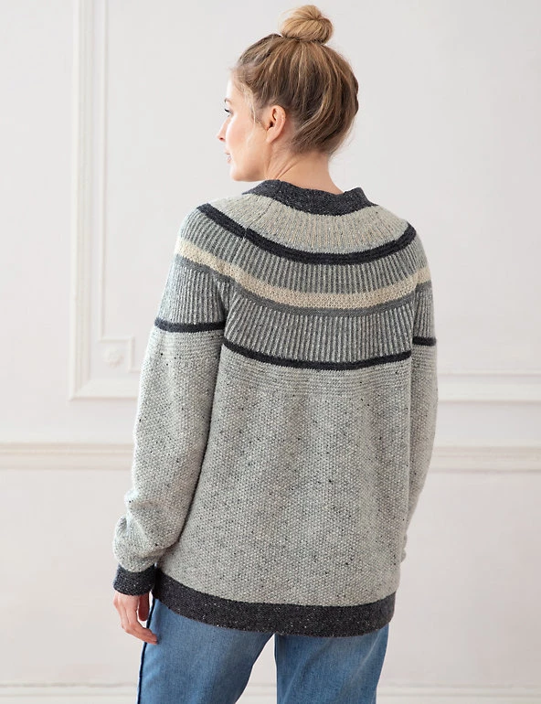 Celtic & Co. Jumpers Pure Wool Striped Crew Neck Jumper - Image 10