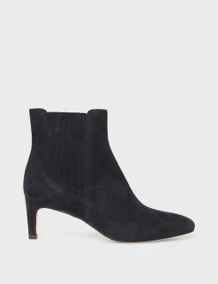 HOBBS Suede Kitten Heel Ankle Boots