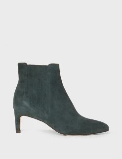 HOBBS Suede Kitten Heel Ankle Boots