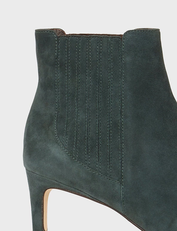 HOBBS Suede Kitten Heel Ankle Boots - Image 6