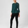 HOBBS Women Tie Front 3/4 Sleeve Top