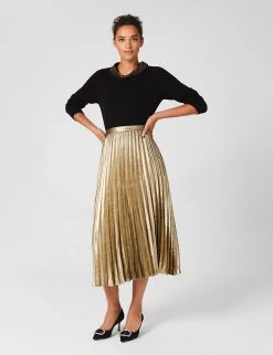 HOBBS Skirts Pleated Midi Skirt