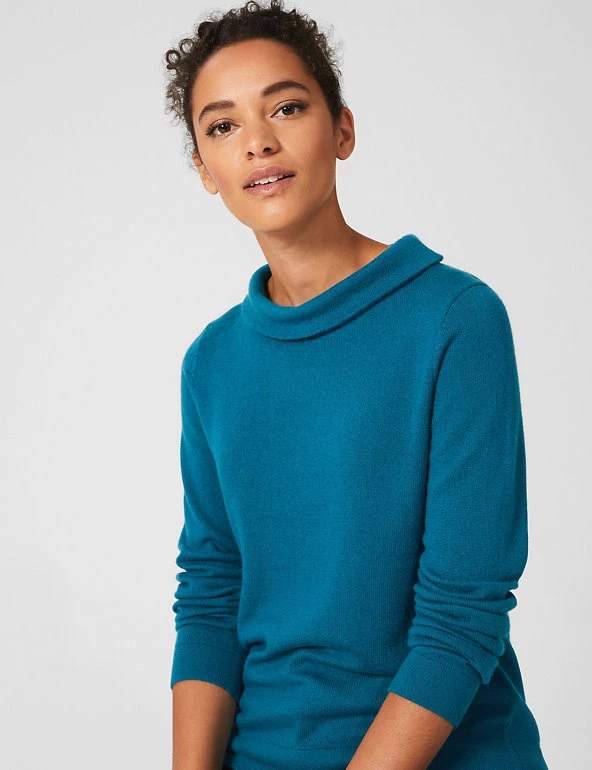 HOBBS Jumpers Wool Rich Roll Neck Jumper With Cashmere - Image 4