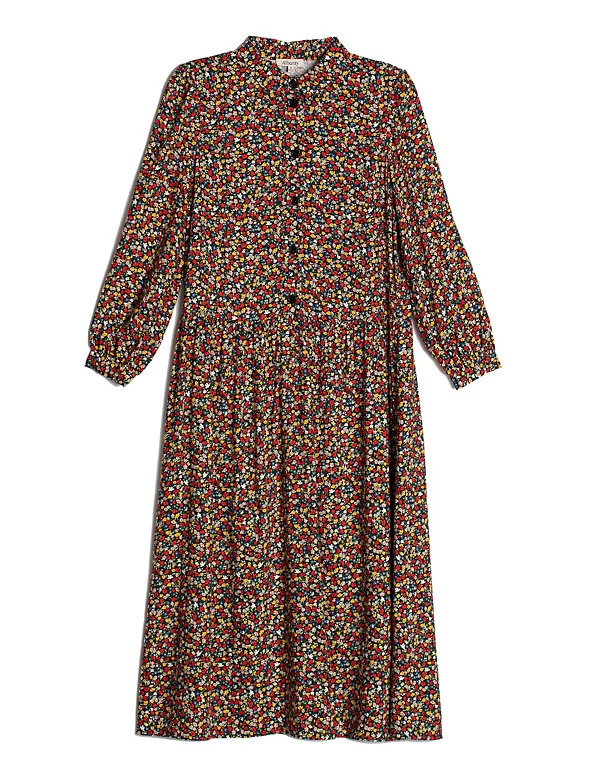 Albaray Dresses Floral Button Front Midi Shirt Dress - Image 2