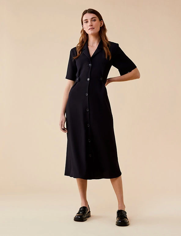 Finery London Dresses Button Through Midi Shirt Dress