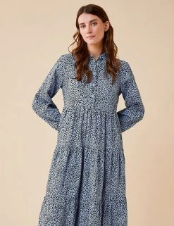 Finery London Dresses Pure Cotton Animal Print Shirt Dress