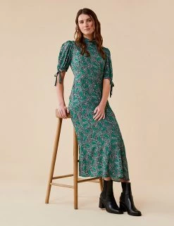 Finery London Dresses Paisley High Neck Midaxi Tea Dress