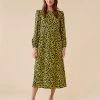 Finery London Dresses Floral Frill Detail Midi Tea Dress