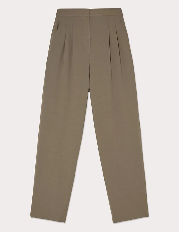 Jigsaw Wool Blend Twill Wide Leg Trousers - Image 2