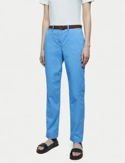 Jigsaw Trousers Cotton Rich Slim Fit Chinos