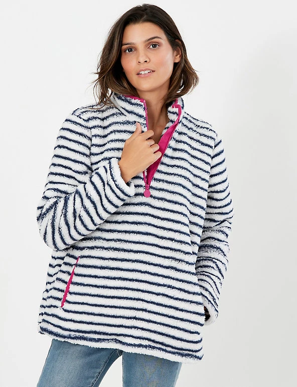 Joules Jumpers Striped Half Zip Jumper