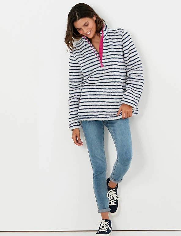 Joules Jumpers Striped Half Zip Jumper - Image 6