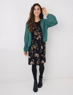 FatFace Cardigans Textured Balloon Sleeve Cardigan