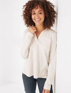 FatFace Shirts & Blouses Pure Cotton Collared Long Sleeve Shirt