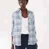 FatFace Shirts & Blouses Pure Cotton Checked Long Sleeve Shirt