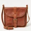 FatFace Handbags Leather Mini Cross Body Saddle Bag