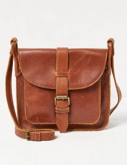 FatFace Handbags Leather Mini Cross Body Saddle Bag