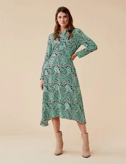 Finery London Dresses Printed Midi Shirt Dress