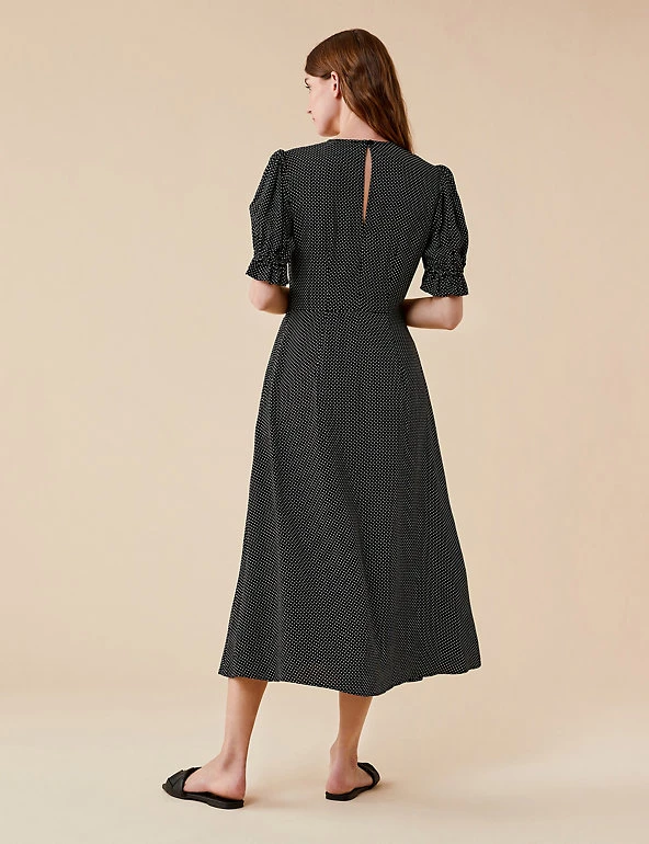 Finery London Dresses Polka Dot Waisted Dress - Image 5
