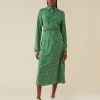 Finery London Dresses Printed Long Sleeve Midaxi Shirt Dress
