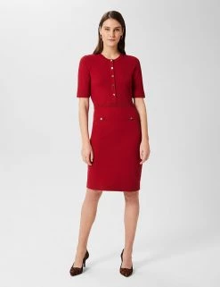 HOBBS Dresses Knitted Button Detail Jumper Dress