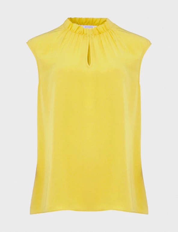 HOBBS Shirts & Blouses Frill Neck Sleeveless Blouse - Image 2