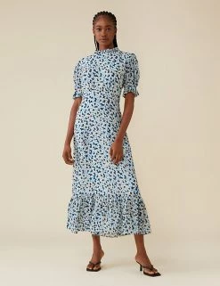 Finery London Dresses Printed High Neck Midaxi Smock Dress