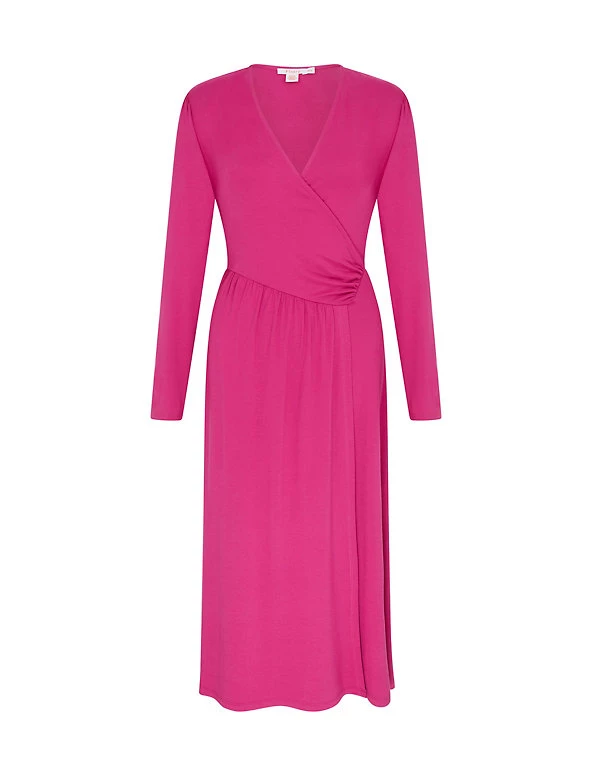Finery London Dresses V-Neck Midi Wrap Dress - Image 2