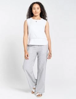 Craghoppers Linen Rich Striped Straight Leg Trousers