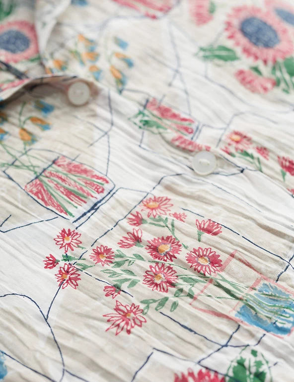 Seasalt Cornwall Shirts & Blouses Organic Cotton Printed Shirt - Image 5